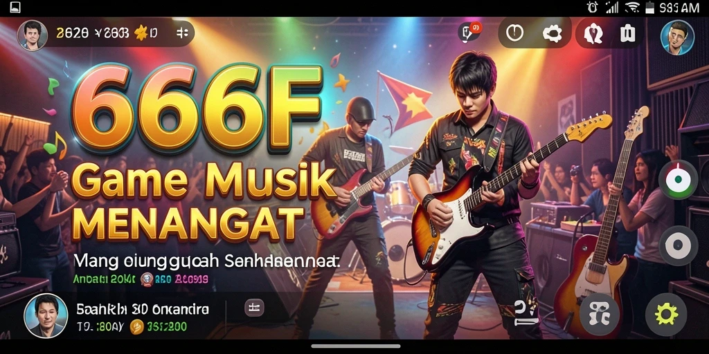 Tampilan gameplay 666F yang menarik dengan berbagai pilihan lagu.