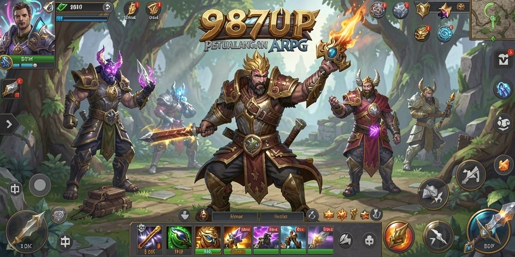Tampilan gameplay mendebarkan dalam dunia ARPG yang luas.