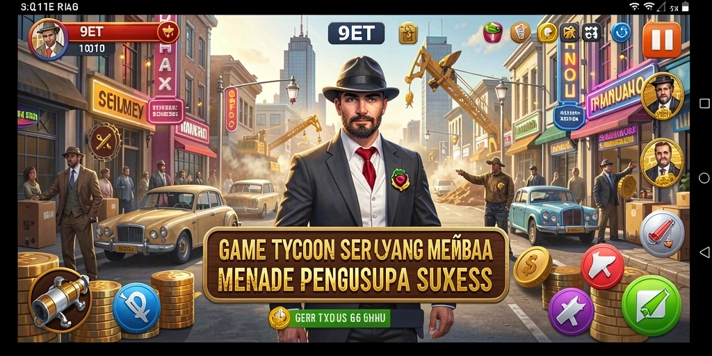 Tampilan gameplay 9ET yang menarik dan interaktif dalam dunia Tycoon.