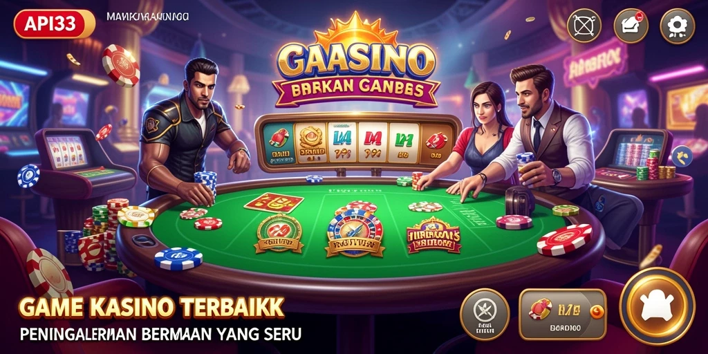 Screenshot gameplay API33 menampilkan suasana kasino yang menarik dan seru.