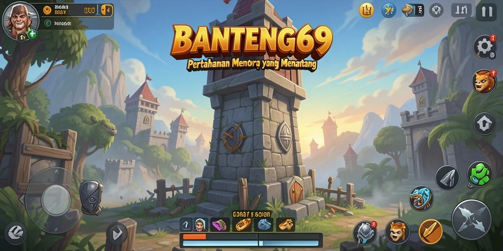Tampilan gameplay BANTENG69 yang mendebarkan dalam Tower Defense.