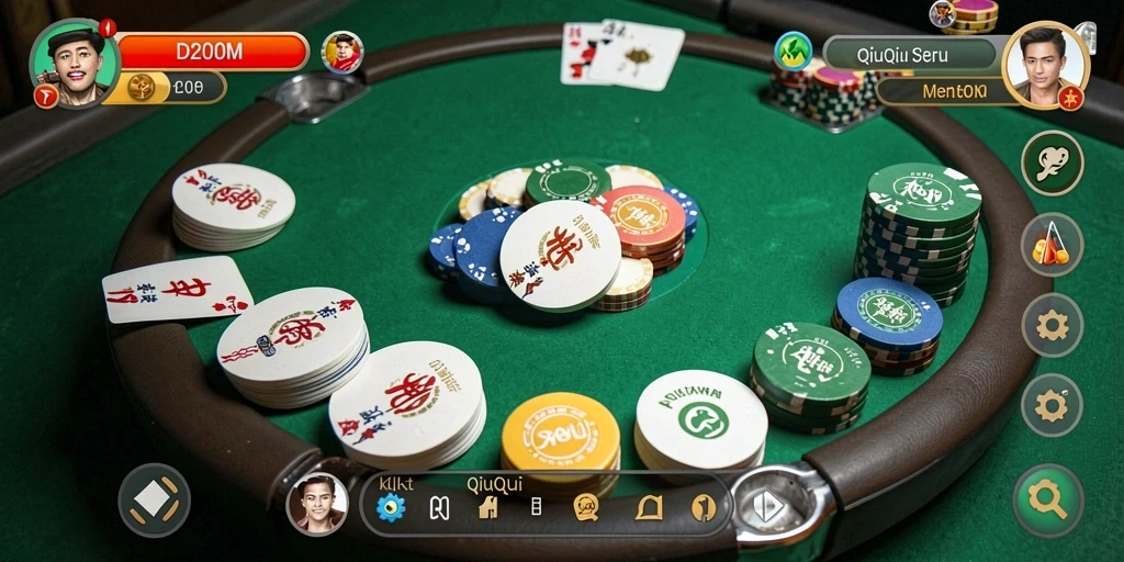 Tampilan gameplay QiuQiu yang mendebarkan di D200M.