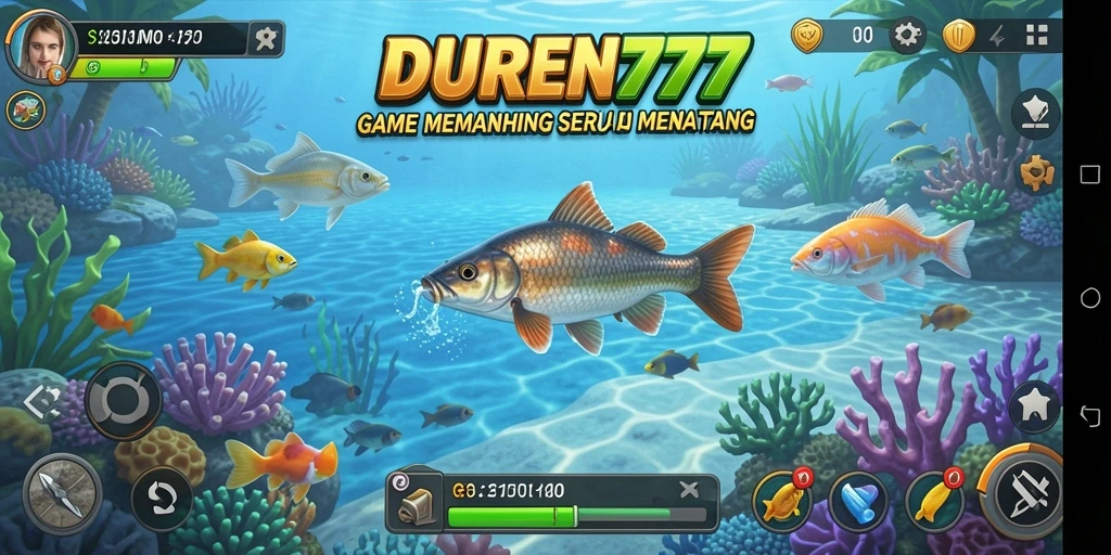 Tampilan permainan DUREN777 yang memukau saat menangkap ikan.