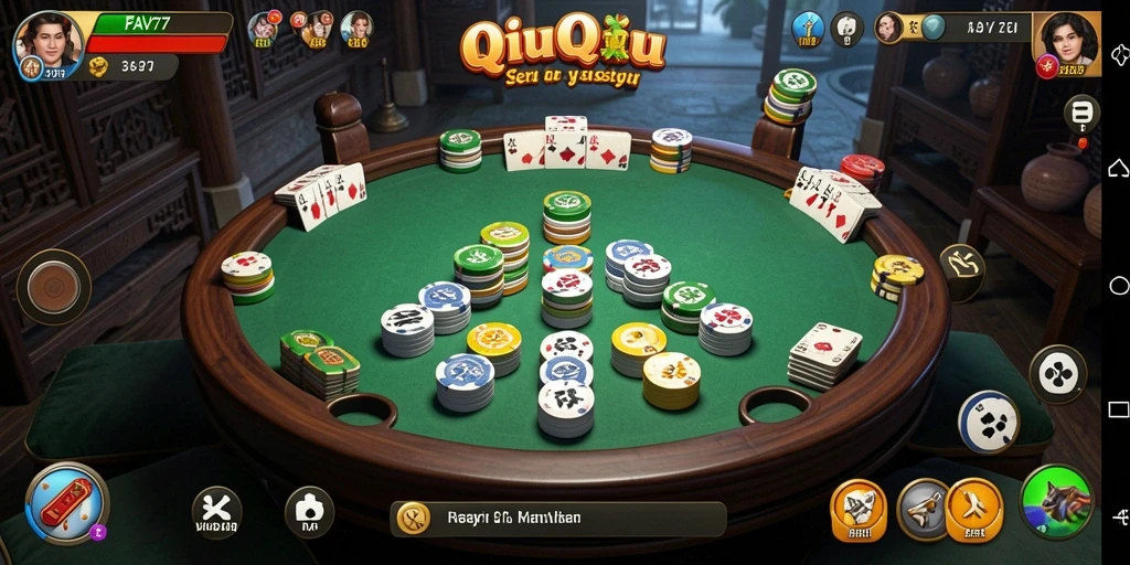 Screenshot gameplay QiuQiu FAV77 yang seru dan interaktif.