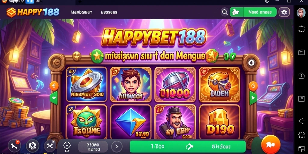 Tampilan gameplay menarik dari permainan slot HAPPYBET188.