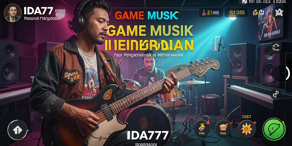 Tampilan gameplay IDA777 yang interaktif dan menarik saat mendengarkan musik.