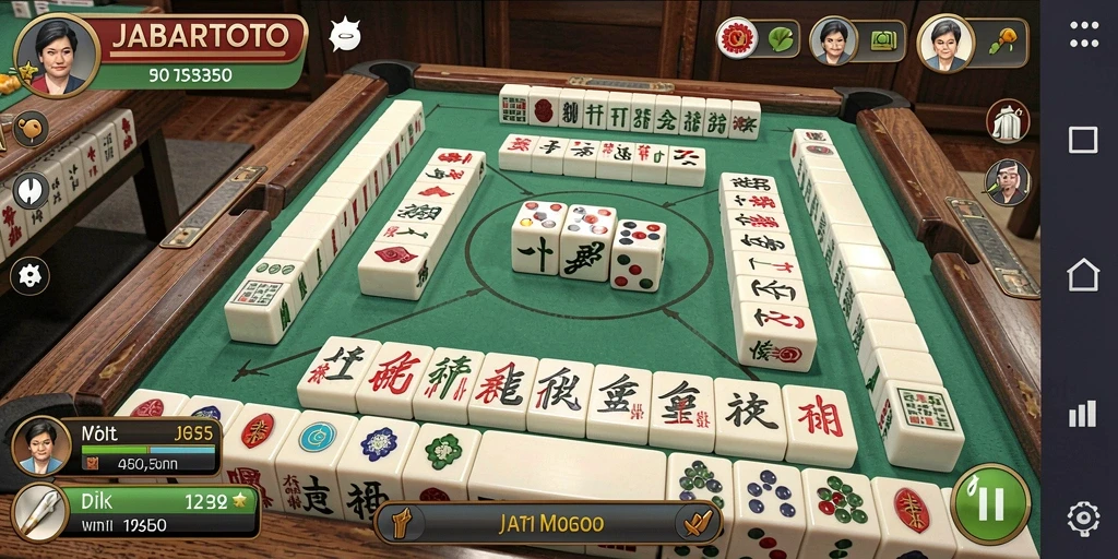 Screenshot JABARTOTO menampilkan gameplay Mahjong yang menarik.