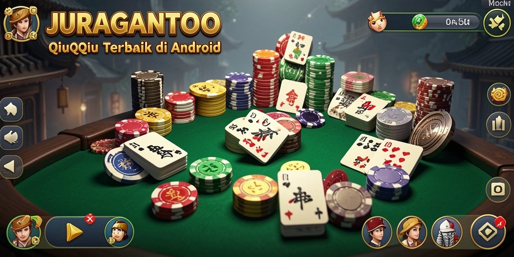Tampilan gameplay seru QiuQiu di JURAGANTOTO.