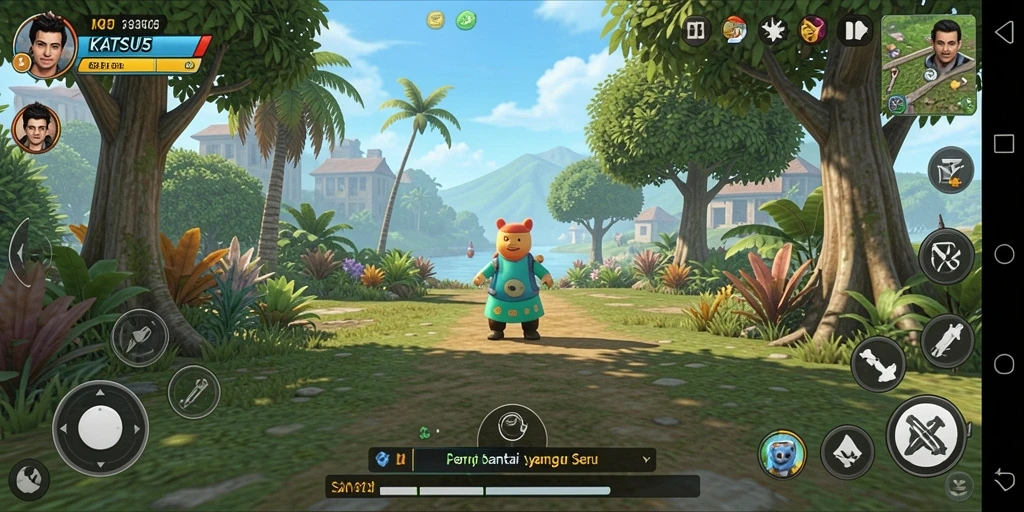 Tampilan menawan dari gameplay KATSU5 yang mengasyikan.