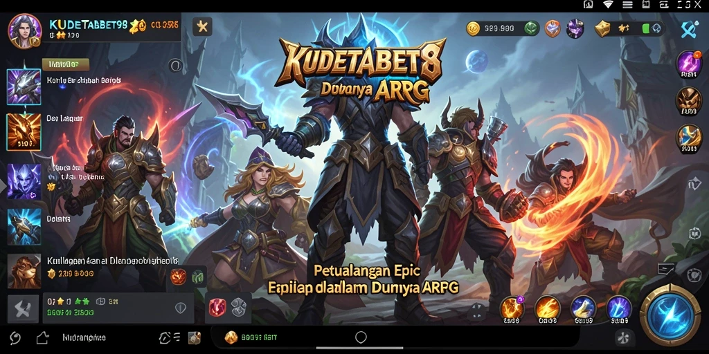 Tampilan aksi gameplay KUDETABET98 dalam atmosfer ARPG yang menarik.