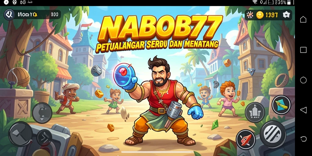 Menampilkan tampilan gameplay seru dari NABOB77 yang penuh petualangan.