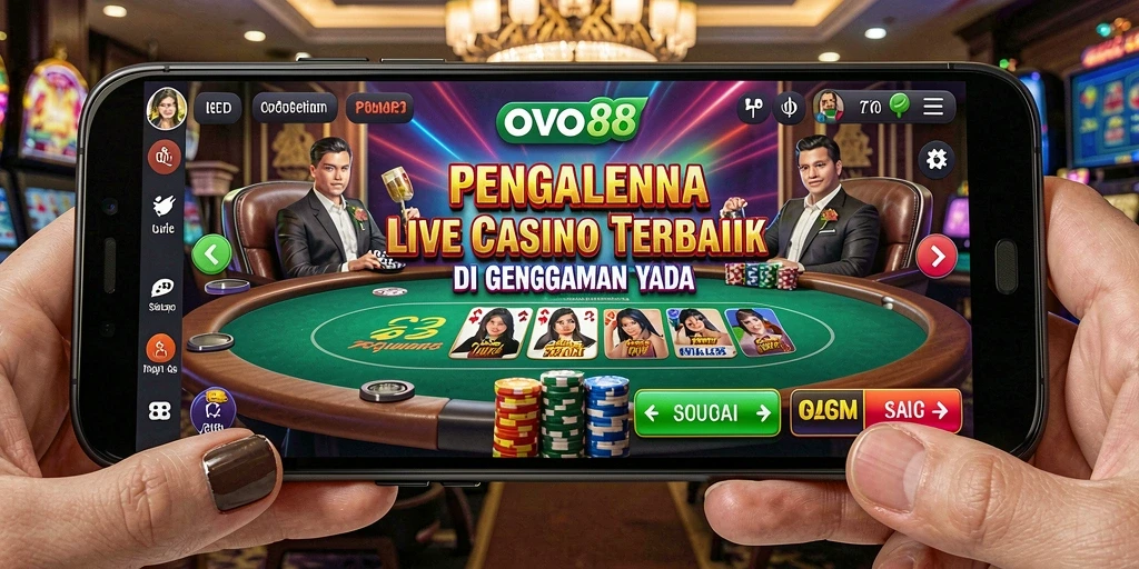 Tampilan menarik dari gameplay Live Casino OVO88.