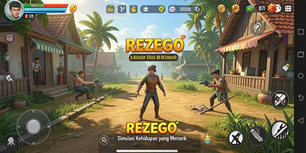 Gameplay REZEGO yang menarik dengan berbagai pilihan desain.