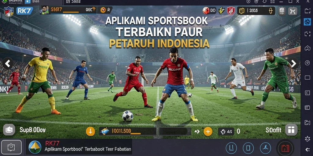 Tampilan screenshot utama RK77 menunjukkan pengalaman taruhan olahraga yang seru.