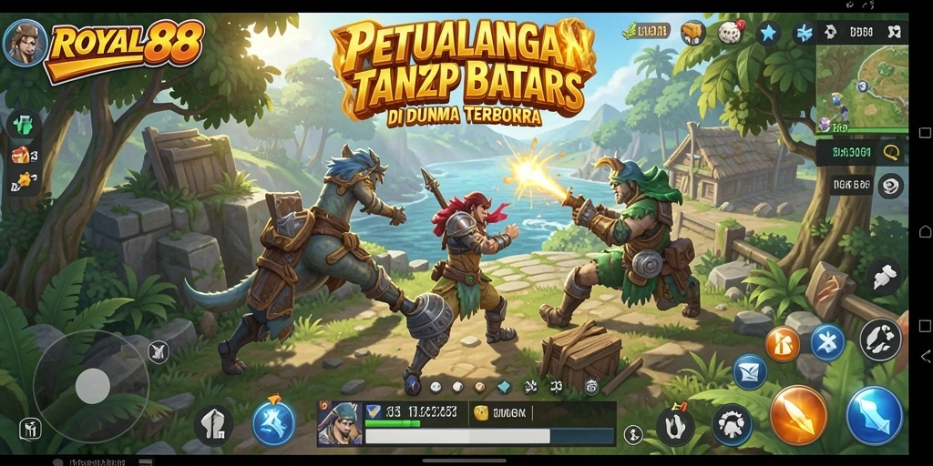 Tampilan gameplay ROYAL88 dengan dunia terbuka yang menakjubkan.