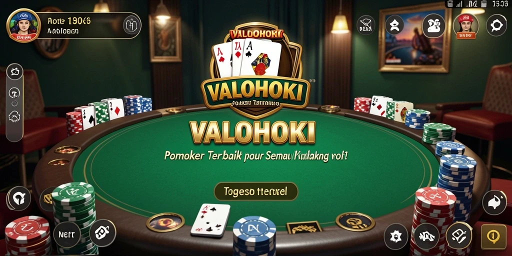 Tangkapan layar VALOHOKI menampilkan gameplay Poker yang seru.